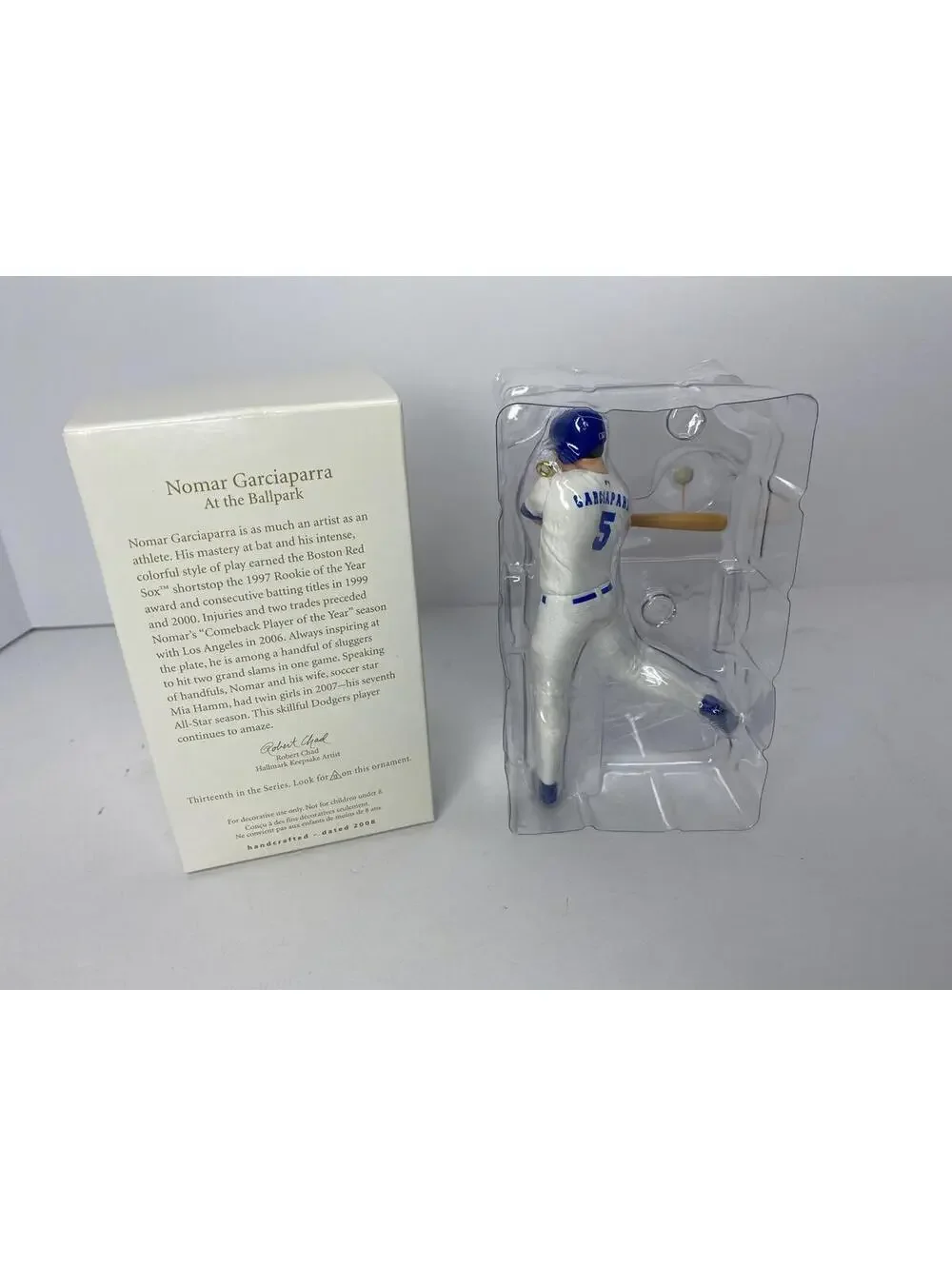 NEW 2008 Hallmark Ornament NOMAR GARCIAPARRA Ballpark Series 13 LA Dodgers